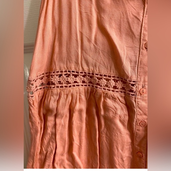 Women’s Coral Tank Top Button Down W/Floral-LARGE-***NEVER WORN*** - Picture 3 of 3